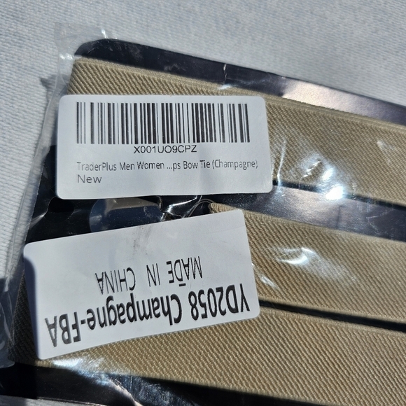 Suspenders and bow tie champagne color new. - Picture 3 of 3